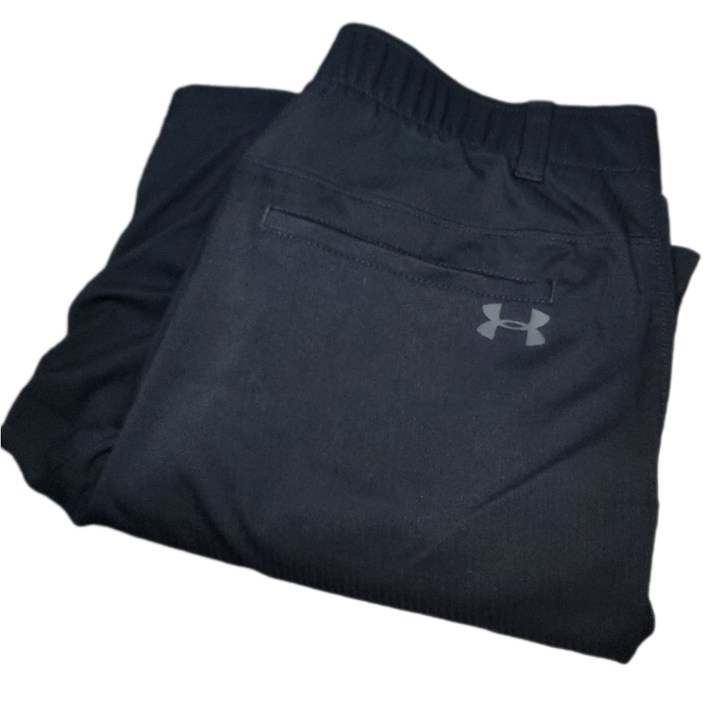 Under Armour Mens Size 34‎ Black Flat Front Performance Golf Shorts 2